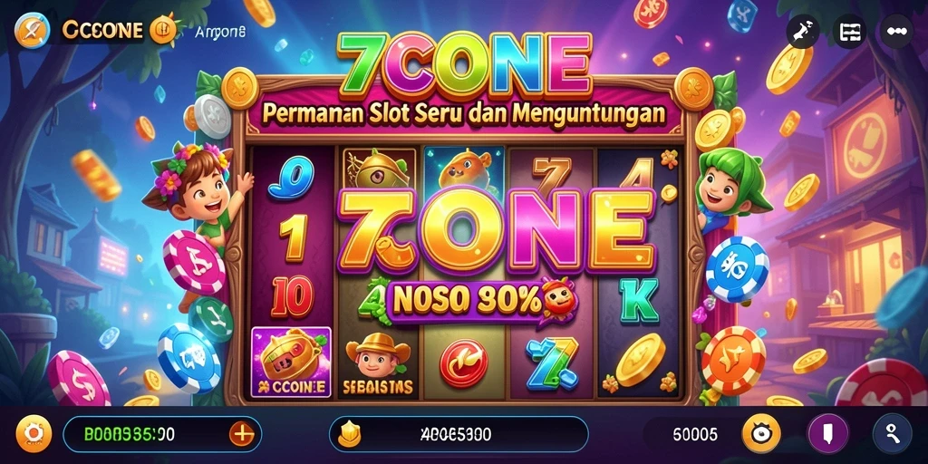 Tampilan menarik dari gameplay Slot 7CONE yang penuh warna.