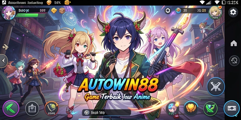 Tampilan screenshot AUTOWIN88 menampilkan aksi pertarungan karakter Anime.