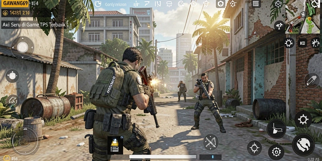 Screenshot GAWANG69 menampilkan aksi intens dalam pertempuran TPS.
