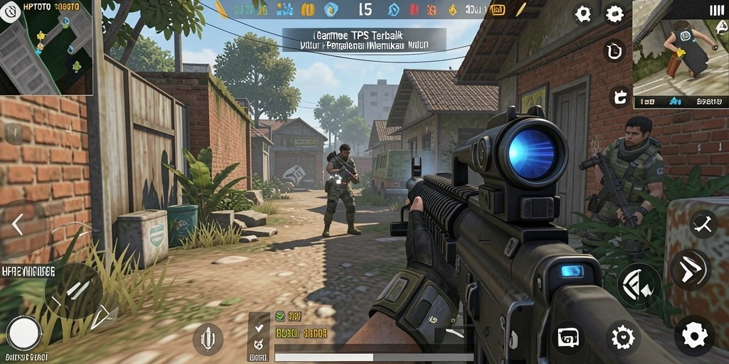 Screenshot gameplay HPTOTO yang menampilkan aksi pertempuran dinamis.