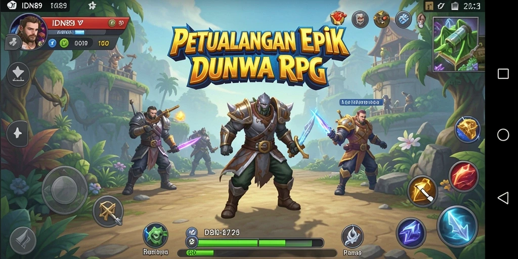 Screenshot IDN89 menampilkan aksi pertarungan seru dalam dunia RPG.