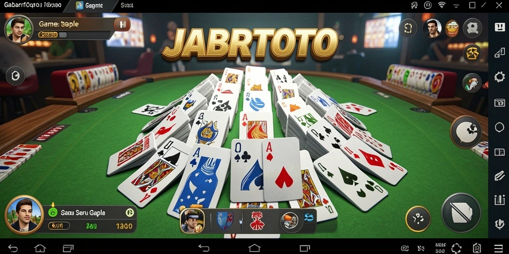 Screenshot gameplay <strong>JABARTOTO</strong> yang menunjukkan suasana seru permainan Gaple.