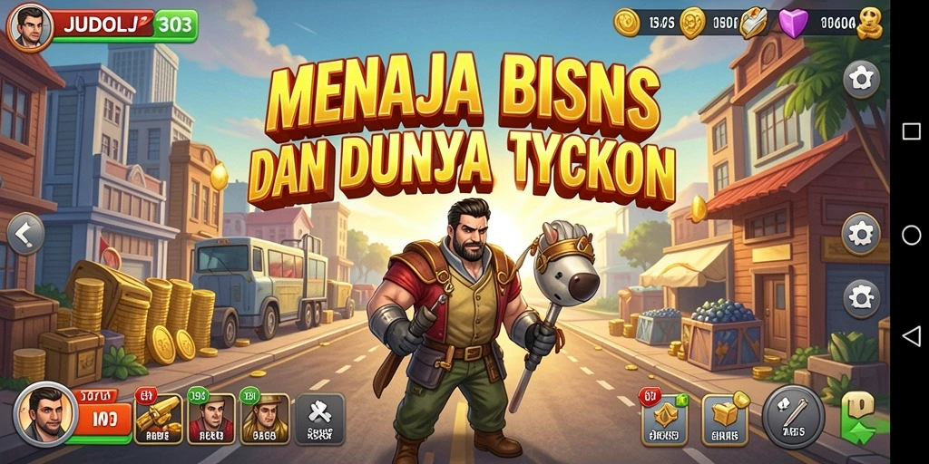 Tampilan seru gameplay Tycoon JUDOL303 yang menarik.