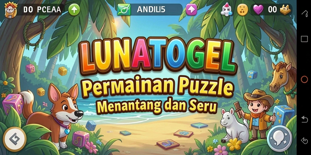 Tampilan gameplay LUNATOGEL yang menarik dan menantang.