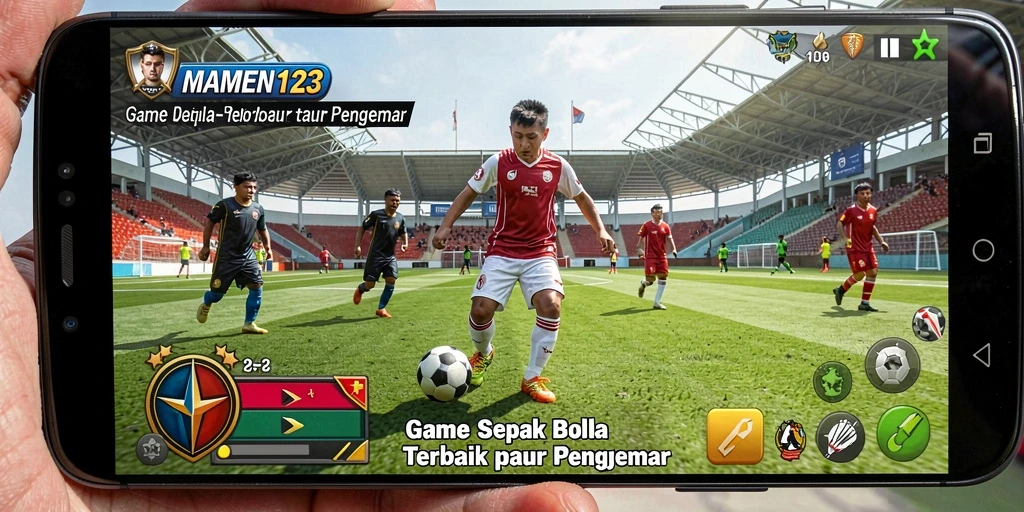 Tampilan permainan sepak bola yang mendebarkan di MAMEN123.