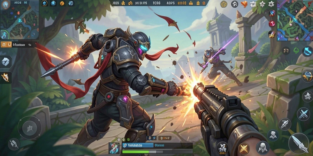Tampilan aksi seru dan menegangkan dalam gameplay MLBB8.