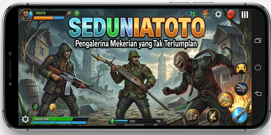 Tangkapan layar SEDUNIATOTO menampilkan suasana menegangkan dan mencekam dari gameplay.