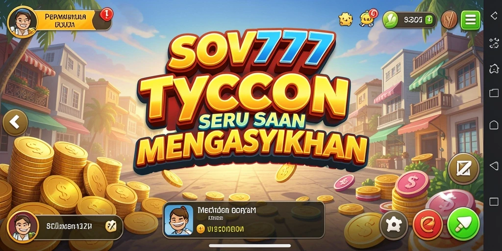Screenshot gameplay SOV777 yang menunjukkan manajemen bisnis yang menarik.