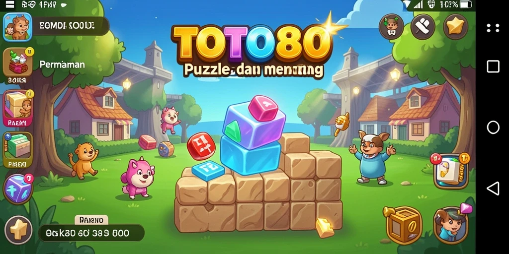 Screenshot utama TOTO80 menampilkan gameplay Puzzle yang seru.